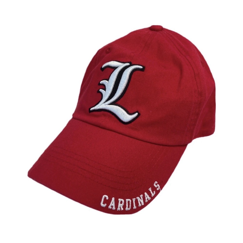 Louisville Cardinals CAPTIVATING HEADWEAR Strap Back Hat RED/W Spell out OSFM